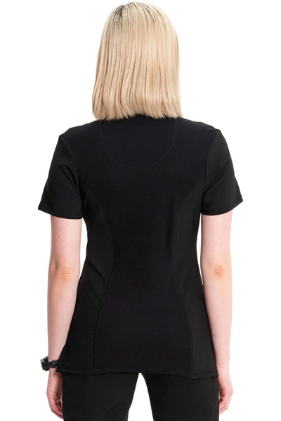 Cherokee UNIFORMS Halat Medical Cherokee PROTX2® cu Decolteu Rotund - Infinity Negru Marime Uniforma: L