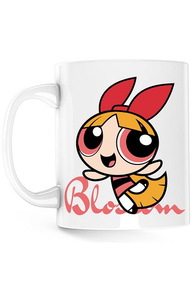 OEM Cana The Powerpuff Girls Blossom Desene Animate, alba, 330 ml