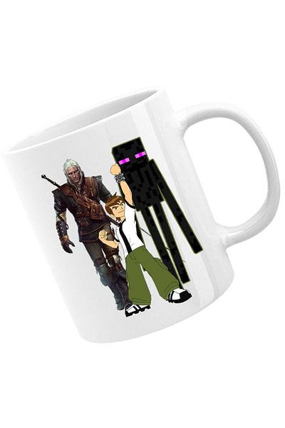 OEM Cana Ben 10 Watch Minecraft Enderman Witcher Gerald Sword, alba, 330 ml