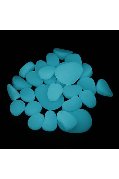 PROCART Pietricele fosforescente translucide, decorative, care strălucesc în întuneric și luminează culoarea turcoaz 1000 gr