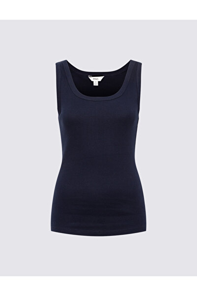 Marks & Spencer Pamuk Karışımlı Ribana Slim Fit Atlet