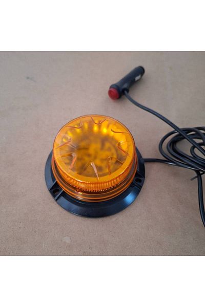 BGRJ Automotive Lumină intermitentă auto cu 9 funcții 610Y, efect 360, magnet, 12V-24V