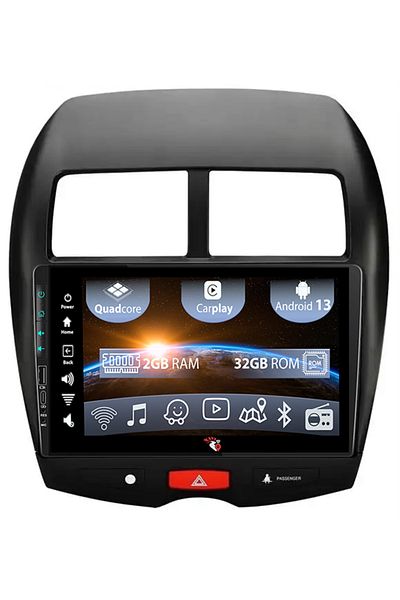 navi-it Navigatie dedicata Mitsubishi ASX 2010-2019, USB&Butoane fizice frontale, Android 13, Wireless Carpl