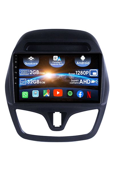 navi-it Navigatie dedicata Chevrolet Spark 2015-2018, 2 GB RAM 32 ROM, Android 13, Display 9",Carplay, Andro