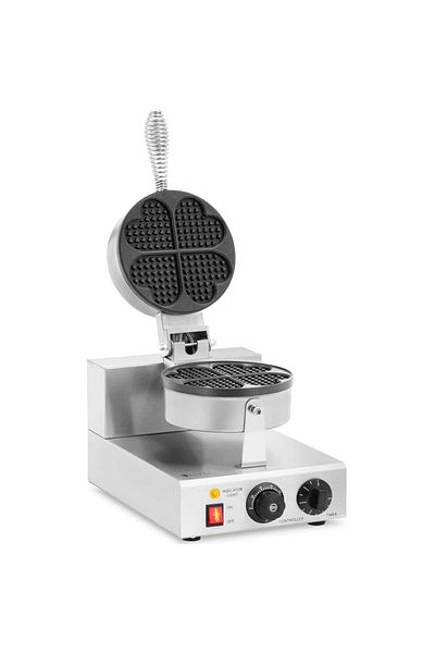 Royal Catering Aparat de vafe, aparat de vafe în formă de inimă, diametru 180 mm, 1000 W