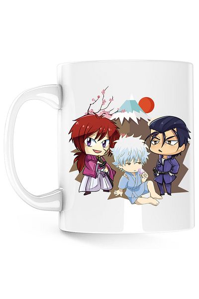 OEM Cana Rurouni Kenshin Chibi Trio Kenshin Gintoki Hajime, alba, 330 ml