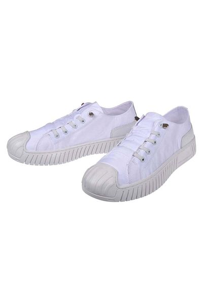 LOURENZA Miz Mooz 30131 Women's Elastic Parachute Fabric Sneaker Shoes White