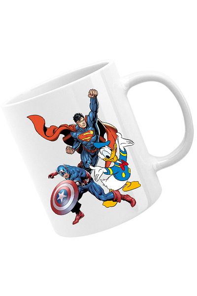 OEM Cana Captain America Superman Donald Duck Hero Strong Cool, alba, 330 ml