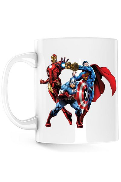 OEM Cana Thanos Gauntlet Mach Marvel Superman Ironman, alba, 330 ml