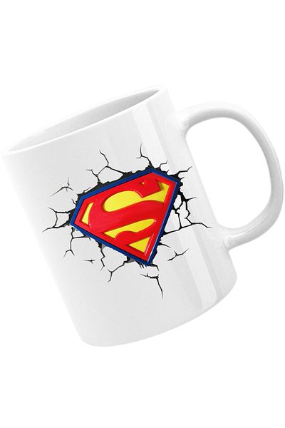 OEM Superman Logo Emblem Legendary Hero Mug, white, 330 ml