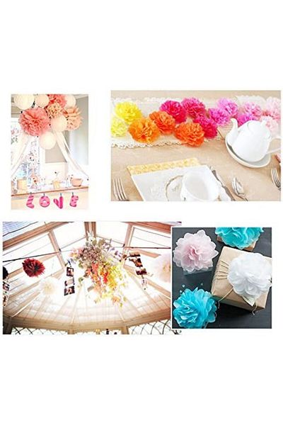 Jzk Set of 10 party decorations, paper, blue, 25 cm
