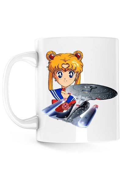 OEM Cana Star Trek Sailor Moon Enterprise Starship, alba, 330 ml