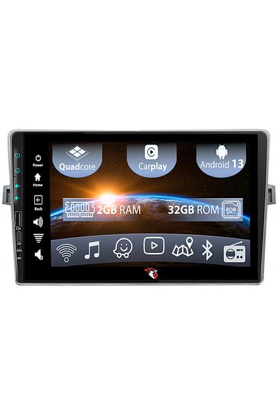 navi-it Navigatie dedicata Toyota Verso 2009-2018, USB&Butoane fizice frontale, Android 13, Wireless Carplay