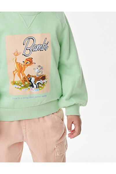 Marks & Spencer Pamuk Karışımlı Bambi™ Sweatshirt (12 Ay–8 Yaş)