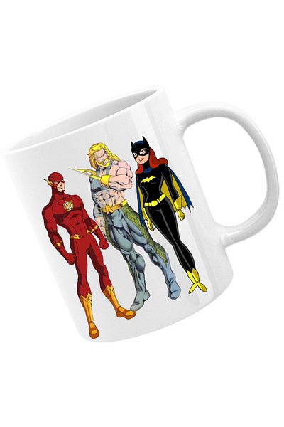 OEM Cana Aquaman Batgirl Flash Comics Cartoons Water Action Mystery, alba, 330 ml