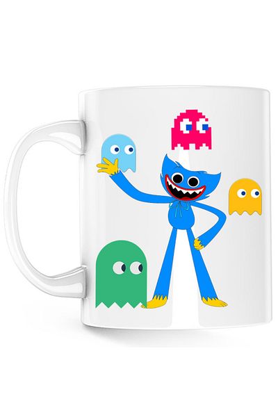 OEM Cana Huggy Wuggy Pac Man Ghost NPC Horror Game, alba, 330 ml