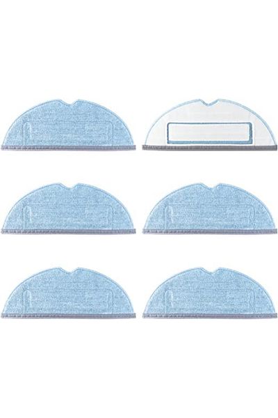 K Kumeed Set de 6 lavete de schimb pentru Xiaomi Roborock K KUMEED, microfibră, albastră, 29,4 x 11 cm