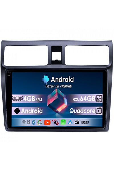 navi-it Navigatie dedicata Suzuki Swift 2003-2010, 4GB RAM 64GB ROM, Quad Core, Display 10" QLED 1K, Carplay