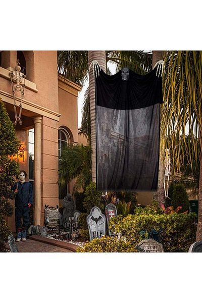 Vohoney Halloween decoration, black, textile, 2 x 3.3 m