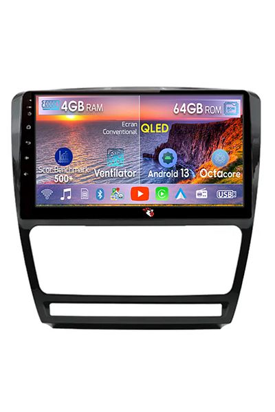 navi-it Navigatie dedicata Skoda Octavia 2008-2013, 4GB RAM 64GB ROM, Octacore, Android 13, Display QLED 10"