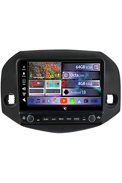 navi-it Dedicated navigation RAV4 2005-2013 with rotary buttons model 2024, 4GB RAM 64GB ROM, Quadcore, Android