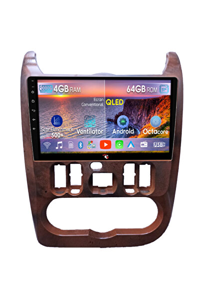 navi-it Navigatie dedicata Dacia Logan 2009-2015, 4GB RAM 64GB ROM, Octacore, Android 14, Display QLED 9", D