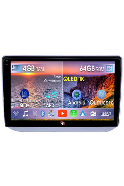 navi-it Dedicated navigation Skoda Fabia 2007-2014, 4GB RAM 64GB ROM, Octacore, Android 14, Display QLED 1K 10