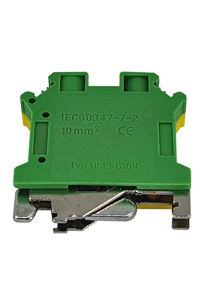flores Rail-mounting string clamp, yellow/green, 10 mm²