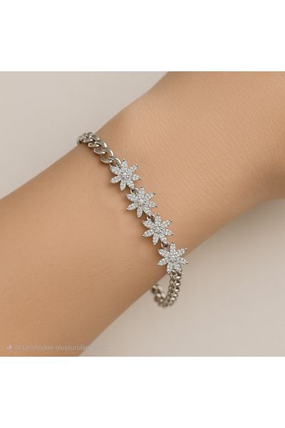 G Sport POLO Steel Minimal Clover Detailed Bracelet