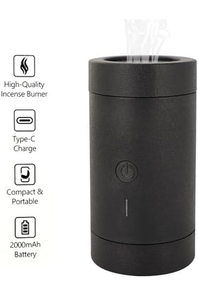 Generic مبخرة إلكترونية محمولة من ميدخان BK-33 - سخان فحم سيراميكي قابل لإعادة الشحن عبر USB