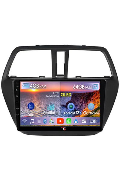 navi-it Navigatie dedicata Suzuki SX4 2014 S Cross, 4GB RAM 64GB ROM, Octacore, Android 13, Display QLED 9",