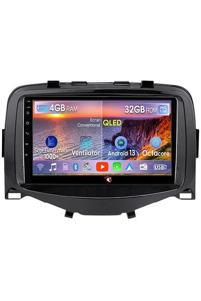 navi-it Navigatie dedicata Toyota Aygo/ Peugeot 108/ Citroen C1 2016, 4 GB RAM 32 ROM, Android 13, Display Q