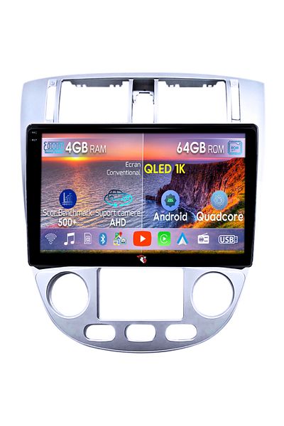 navi-it Navigatie dedicata Chevrolet Lacetti 2004-2013, 4GB RAM 64GB ROM, Octacore, Android 14, Display QLED