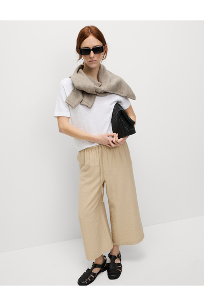 Marks & Spencer Lyocell Wide Leg Crop Pantolon