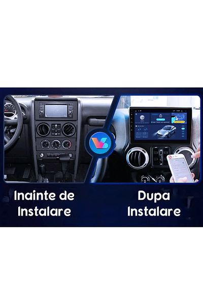 navi-it Navigatie dedicata Wrangler 2014-2016, 4GB RAM 32GB ROM, Octacore, Android 14, Display QLED 9", DSP,
