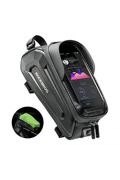 shumee Sakwa rowerowa na ramę pancerna z kieszonką na telefon nawigację 1.7l + pokrowiec - czarna