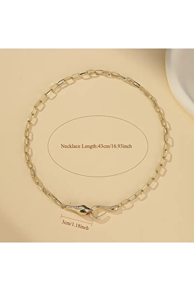 Ayzen snake necklace with stones