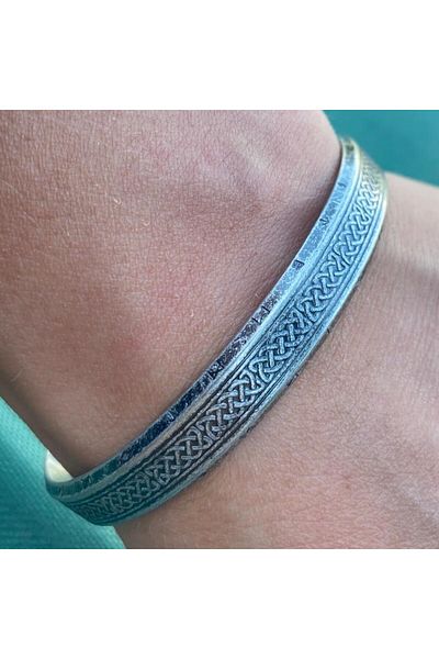 Viking Celtic Knot Adjustable Tarnish & Rust Free 316L Steel Bracelet