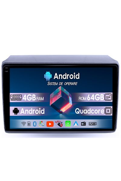 navi-it Navigatie dedicata Fiat Ducato 2020, 4GB RAM 64GB ROM, Octacore, Android 14, Display QLED 1K 9", DSP