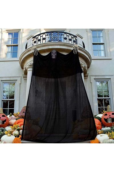 Vohoney Halloween decoration, black, textile, 2 x 3.3 m