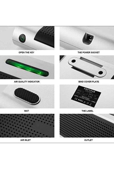 Yelajoy Small Car Air Purifier,Car Air Purifier with Filter, USB Quiet Desktop Air Purifiers for Bedroom,Car