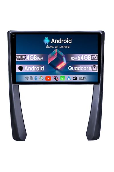 navi-it Navigatie dedicata Porsche 911, 4GB RAM 64GB ROM, Quad Core, Display 9" QLED 1K, Carplay, Android 14