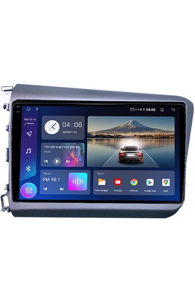 navi-it Navigatie dedicata Honda Civic 2011-2015, 4GB RAM 64GB ROM, Octacore, Android 14, Display QLED 1K 9"