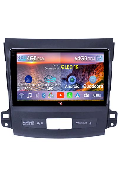 navi-it Navigatie dedicata Mitsubishi Outlander 2005-2011, 4GB RAM 64GB ROM, Octacore, Android 14, Display Q