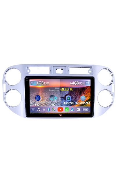 navi-it Navigatie dedicata Volkswagen Tiguan 2007-2012, 4GB RAM 64GB ROM, Octacore, Android 14, Display QLED