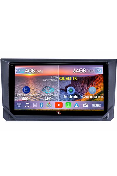 navi-it Navigatie dedicata Seat Ibiza 2017-2022, 4GB RAM 64GB ROM, Octacore, Android 14, Display QLED 1K 9",