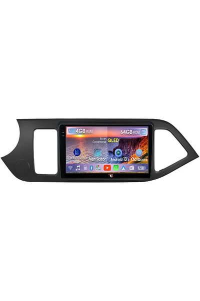 navi-it Navigatie dedicata Kia Morning Picanto 2011-2017, Black, 4GB RAM 64GB ROM, Octacore, Android 13, Dis