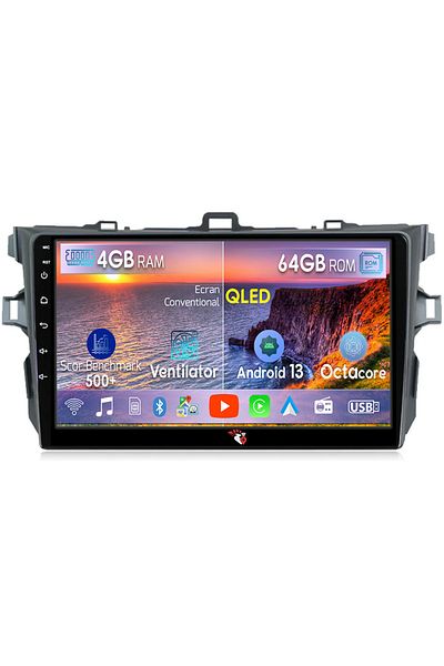 navi-it Navigatie dedicata Toyota Corolla 2010, 4GB RAM 64GB ROM, Octacore, Android 13, Display QLED 9", DSP