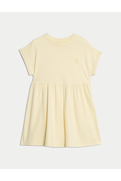 Marks & Spencer ​Saf Pamuklu Jarse Elbise (2-8 Yaş)​