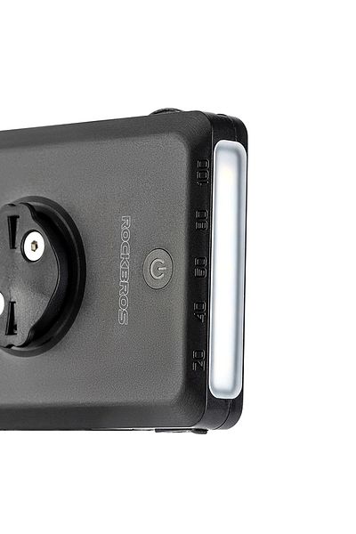 shumee 2w1 Lampka rowerowa przednia 150lm pod licznik z powerbankiem 5000mAh IPX6 - czarna
